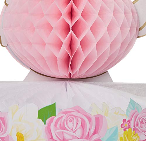Creative Converting Floral Tea Party Centerpiece, 1 ct Multicolor, 9 x 10
