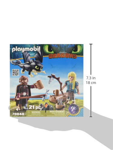 Playmobil How To Train Your Dragon Iii Hiccup & Astrid With Baby Dragon Multicolor