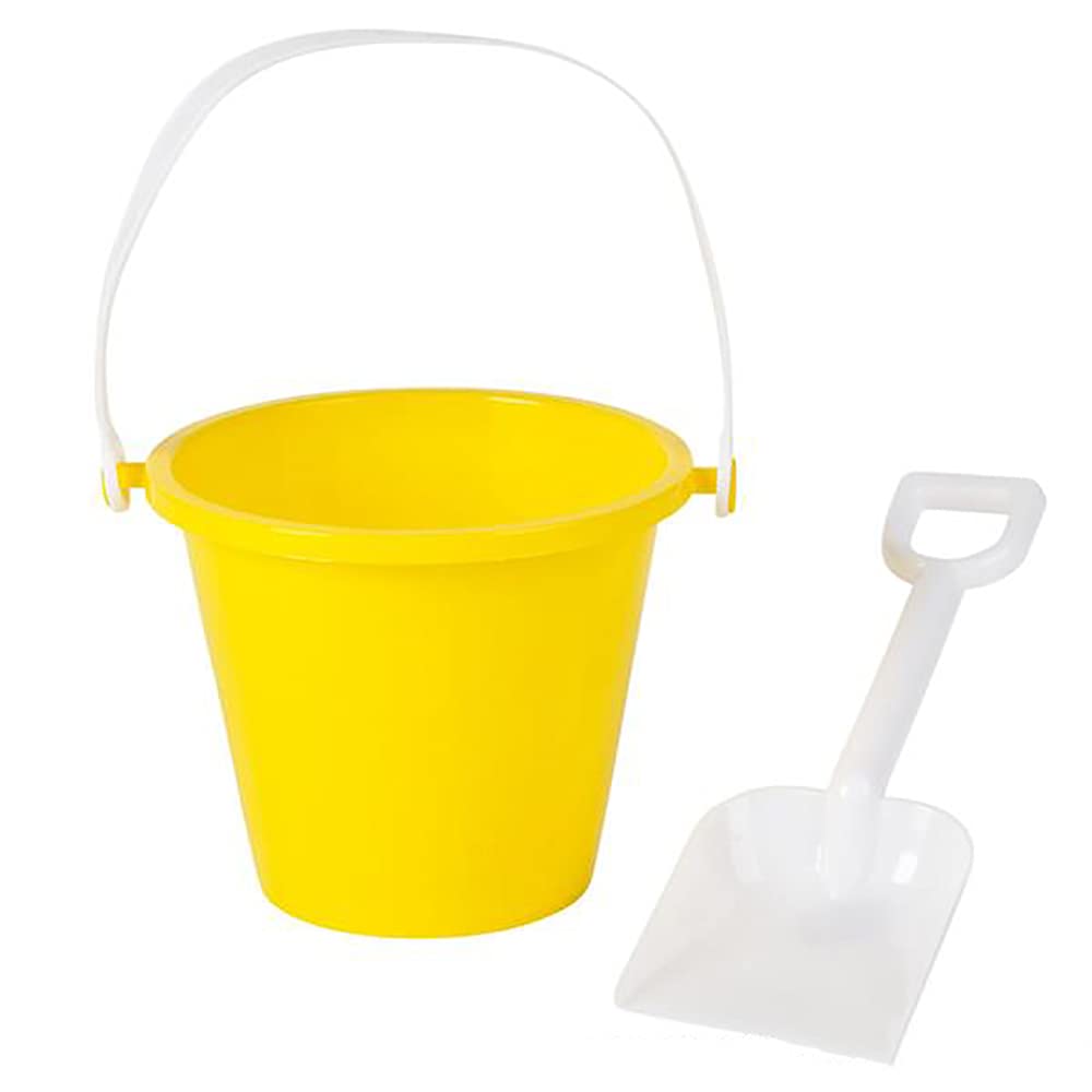 The Dreidel Company Beach Day Playsets (Pack of 8) 4.25'' Sand Bucket Play Set Box Includes, 1 Pail, 1 Shovel Toy for Boys and G