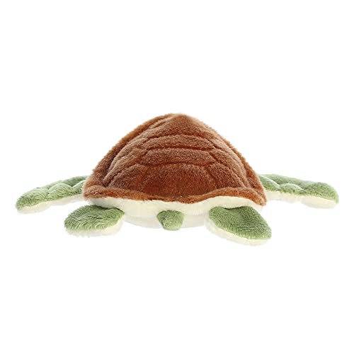 Aurora, 35089, Eco Nation Mini Turtle, 13 Cm, Eco-Responsible Plush, Brown & Green