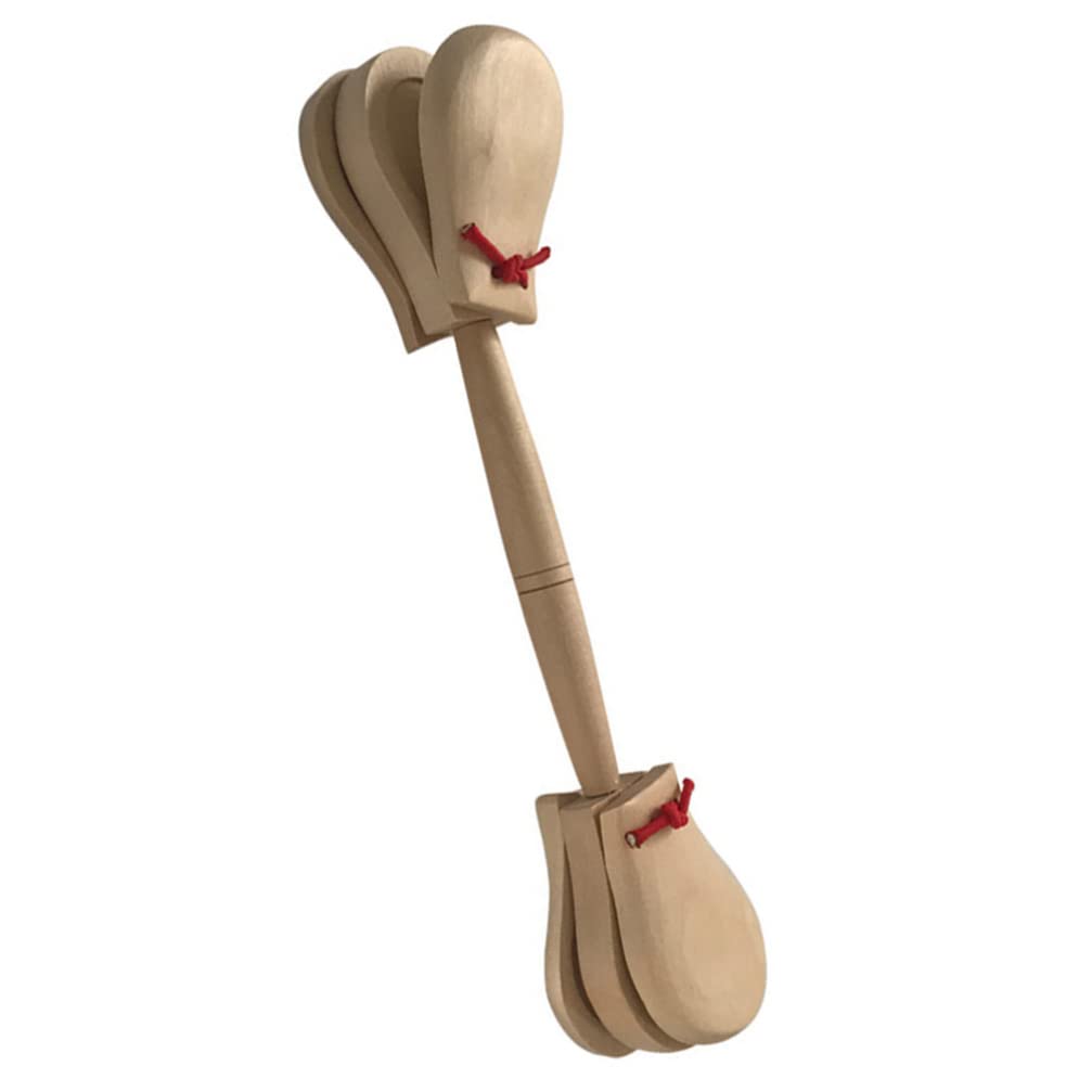 Excluzo Wooden Castanet Clapper Double Head Castanets Percussion Musical Instruments Rhythm Kids Toys For Kids Early Education 