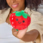 WHAT DO YOU MEME? Emotional Support Strawberries Plushies, 5-Pack Cuddly Toys, One Size, Red, Model ESS512