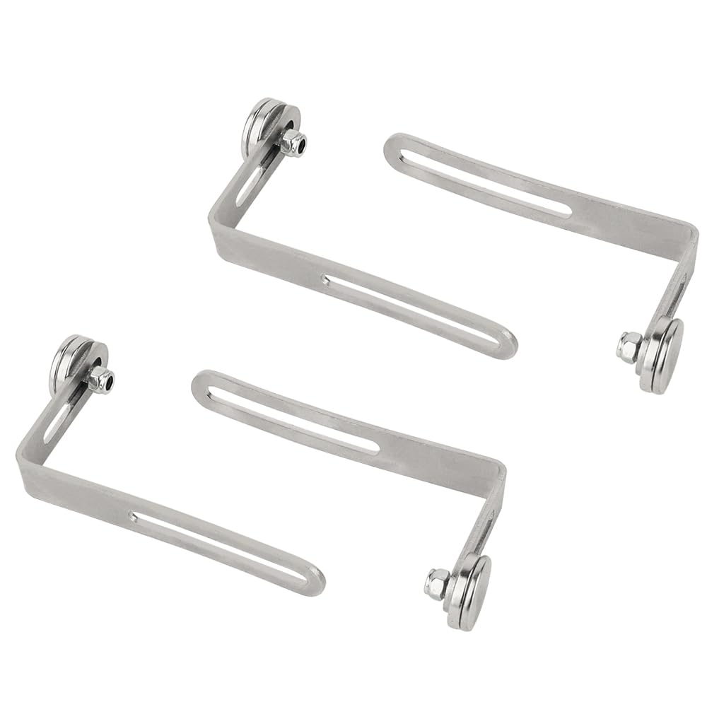 RZXYLRC 4Pcs Car Shell Body Mount L-Bracket Metal Body Post Mount Magnet for Axial SCX10 1/10 Scale RC Crawler Upgrade Part (Sil