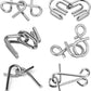 Qwick Click 6Pc Brain Teasers Metal Wire Puzzle Toys Metal Puzzle For Gifts, Party Favors, Prizes, Disentanglement Unlock Interl