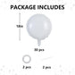 TONIFUL 30Pcs 18 Inch Large White Round Shape Foil Balloons Big White Circle Helium Mylar Ballons for Birthday Wedding Baby Show