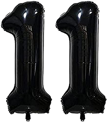 CollectiveMed. Number Foil Balloon 16 Inch  Black Colour (BLACK11)