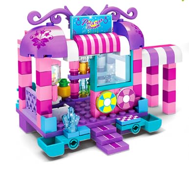 Hogokids Girls Theme Park Building Set - 638 Pieces Friends Ice Cream Truck Building Block Kit 4 In 1 Model Princess Water Park Slide Toys For Kids Girls Boys Aged 6 7 8 9 10 Years Old