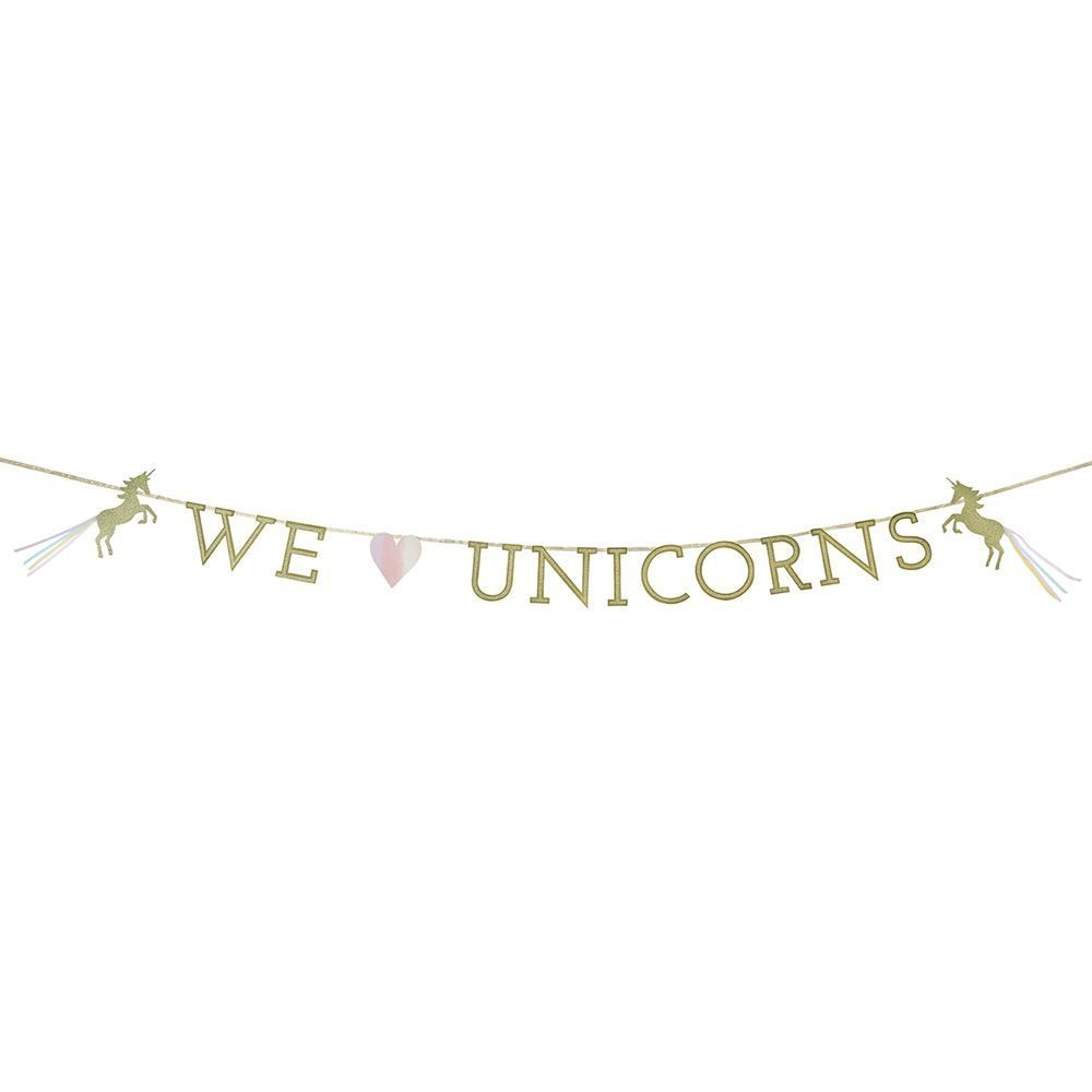 Talking Tables Unicorn Party Supplies | Unicorn Paper Banner Garland Decoration | Great For Girls Party And Birthday Party | Pap