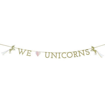 Talking Tables Unicorn Party Supplies | Unicorn Paper Banner Garland Decoration | Great For Girls Party And Birthday Party | Pap