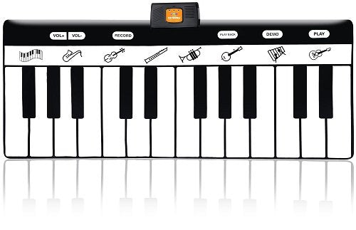 Play22 Floor Piano Mat For Toddlers 71' - 24 Keys Piano Play Mat - Keyboard Playmat Has Record, Playback, Demo, Play, Adjustable Vol. - Best Piano Gift For Boys & Girls