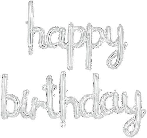 Happy Birthday Balloons Banner,16 Inch Mylar Foil Letters Balloons,Birthday Party Banner For Kids And Boy And Girl Adults,Reusab