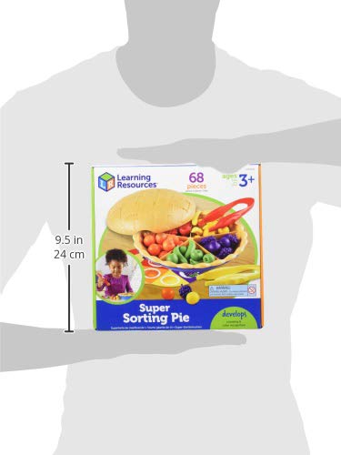 Learning Resources Super Sorting Pie - 68 Pieces, Ages 3+ Toddler Fine Motor Toy, Preschool Learning Games, Develops Counting an