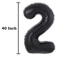 40inch Jumbo Black 21 number balloons for 21st Birthday Decorations helium balloons party supplies use them as Props for Photos