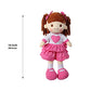 Linzy Toys, 16 Little Sweet Hearts Interactive Soft Plush RAG Doll, Embroidered FACE & Removable Clothes, Educational Doll, Muec