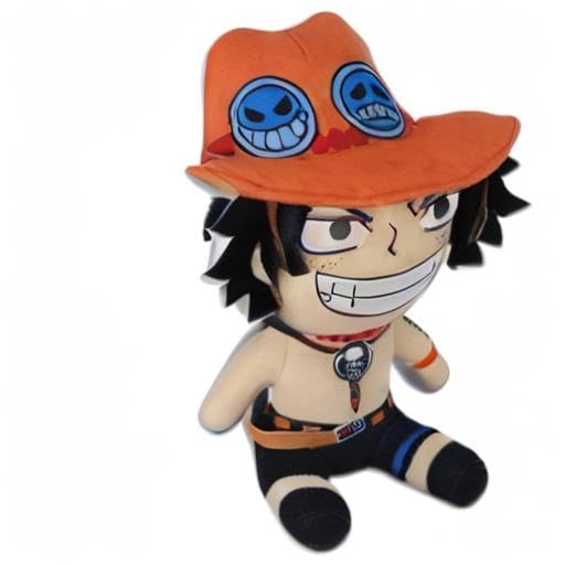 Great Eastern Entertainment One Piece Ace Sitting Pose Plush - 7" H, Multi, Polyester, Model 56794