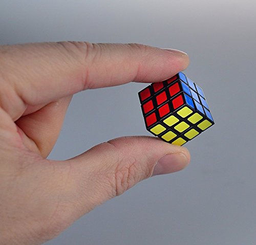World's Smallest Rubik's Cube - Pocket-Sized 3D Puzzle, 1 inch, Plastic, Green/Blue/White/Yellow/Orange, Model 503