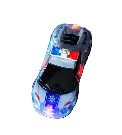 Police Car With Lights And Sound | Pull Back Vehicles | Friction Power Toy | Trucks For 3+ Years Old Kids Boys Girls | Multicolo