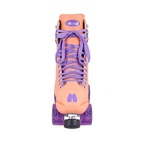 Moxi Skates Beach Bunny Roller Skates for Women, Size 10, Peach Blanket, Aluminum Model GP-81313
