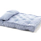Classics By Handley Dollhouse Double Mattress With Pillows, Blue And White Stripe