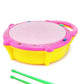 Apk EStore Musical Flash Drum Toy Set With 2 Drum Sticks Colorful 3D Lights For Kids And Toddlers Multicolor Battery Not Includ