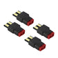 Fly RC 4pcs T Plug RC Lipo Battery Connector Adapter Compatible with Slash/Rustler/Stampede/Bandit/E Revo NiCd NiMH Battery