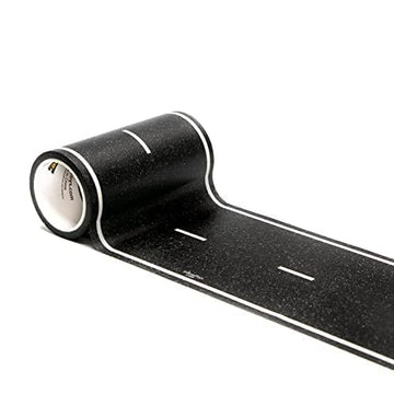Inroad Toys Playtape Road Tape For Toy Cars - Sticks To Flat Surfaces, No Residue; 30 Ft. X 4 In. Asphalt Road