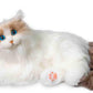 Chongker Interactive Companion Robot Cat Pets, Handmade Weighted Stuffed Animals, Cat Plush Toy With Voice Response, Realistic Heartbeat And Purring, Ragdoll Cat