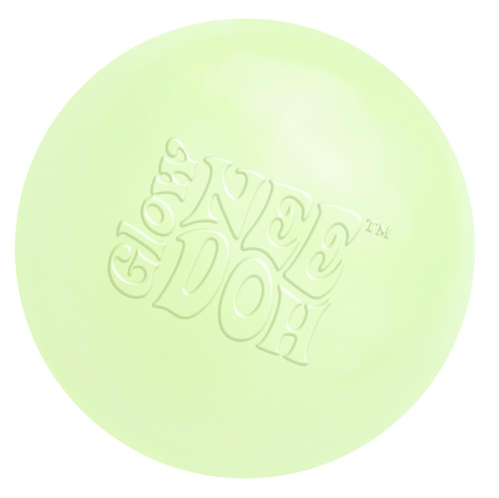 Schylling NeeDoh Glow in The Dark - Sensory Squeeze Toy - Gratifying Glowing Glob - 2.5 Wide - Glow in The Dark (Pack of 1)