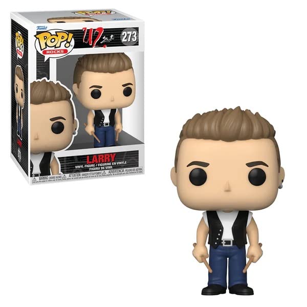 Pop Rocks: U2, Zootv - Larry Mullen Funko Vinyl Figure (Bundled With Compatible Box Protector Case), Multicolored, 3.75 Inches