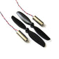 Hobbypower 8520 Coreless Brushed Motor Set 53000rpm 8.5x20mm + 75mm CW CCW Propeller