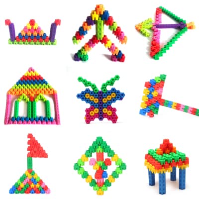 AEXONIZ TOYS Building Blocks Toy for Kids 100Pcs Plastic NonToxic Hexa Blocks Set for Counting Sorting STEM Essential Skills Mo