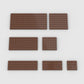 Classic Building Plate Assortment Pack, 50Pcs Brown Bulk Plates With 7 Size Building Plate Base Plate, Compatible With Lego Part