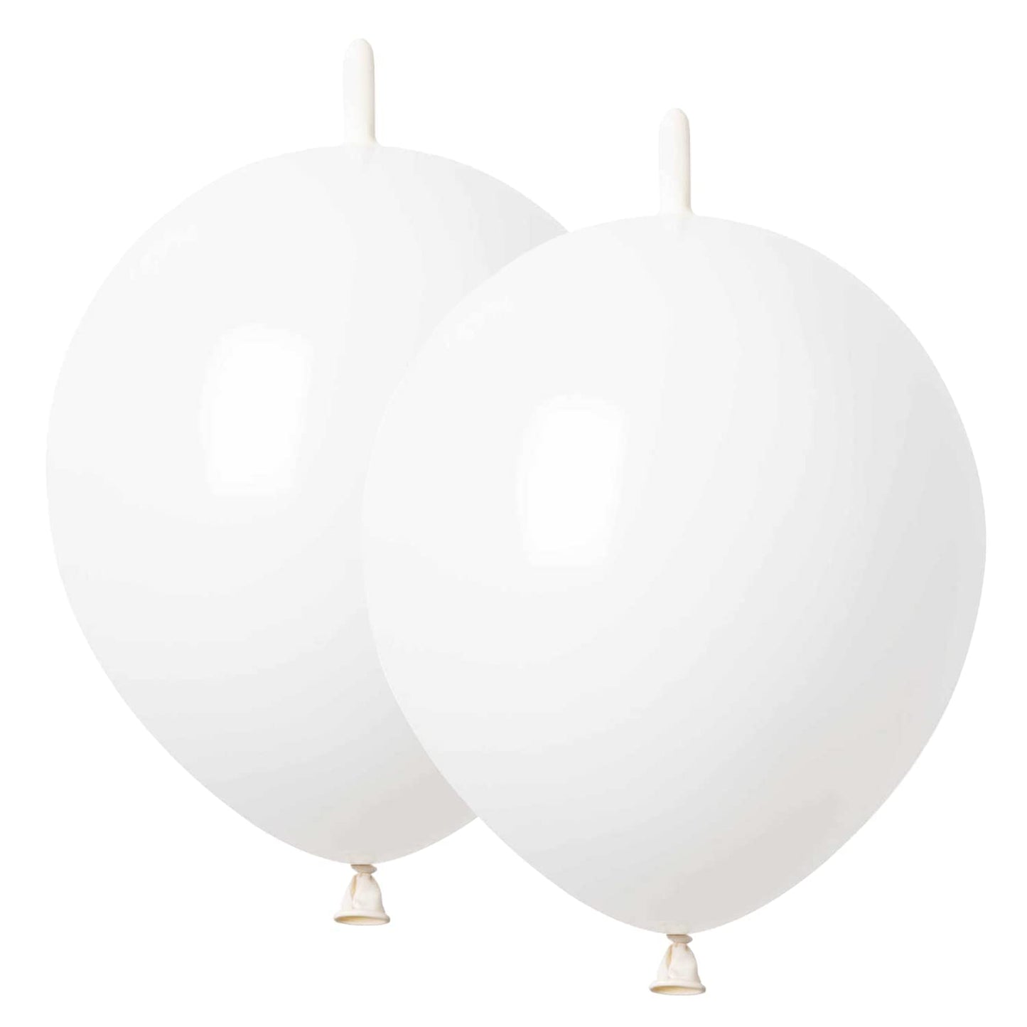 Adido Eva Link Balloons White 10 Inch Latex Quick Linkale Balloon 80 Pcs For Birthday, Halloween, Christmas, Party Festival Deco