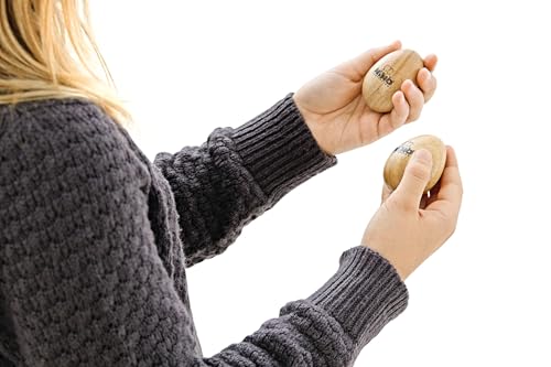 Nino Percussion Nino562-2 Natural Wood Egg Shaker Pair, Small