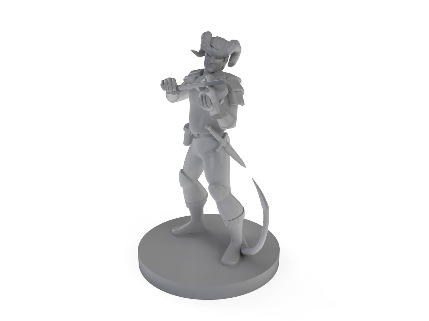 Tiefling Bard With Fiddle Tabletop Dnd Gaming Miniature