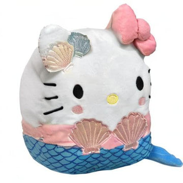 Squishmallow Official Kellytoy Sanrio Squad Squishy Stuffed Plush Toy Animal (Hello Kitty (Mermaid), 6.5 Inch)