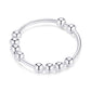Jacruces 925 Sterling Silver Anxiety Ring for Women Men Fidget Rings for Anxiety Anxiety Ring with Beads Spinner Ring for Anxiet