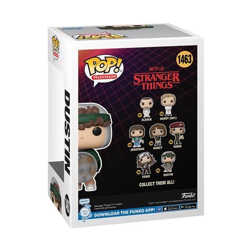 POP! TV Stranger Things Dustin with Shield #1463 - Multicolor Vinyl Figure with Compatible Box Protector Case