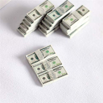 1:12 Dollhouse Miniature Scene Model Mini 150 Pieces Dollar Bills Set (Multicolored)