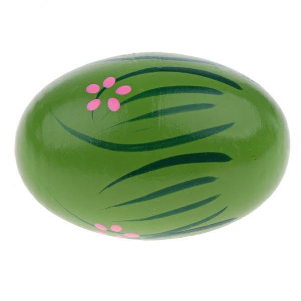 Atorse 2Xwood Hand Shaker Egg Intelligence Percussion Toy For Early Learning Green