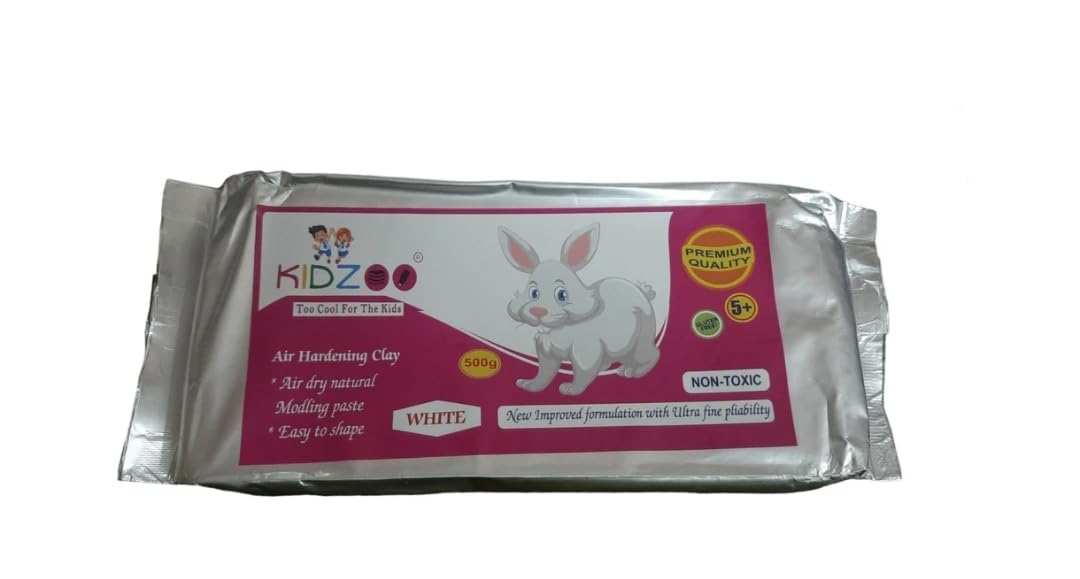 Bestubuy Kidzoo Air Hardening Clay (500 Gm_ White)