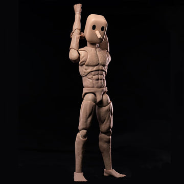 Souforce 1/12 Scale Wide Shoulder Male Action Figure 6In Flexible Notaman Square Head Male Figure Body Doll Miniature Figure Wit