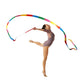 Yijunmca 2pcs Streamers Sticks Ribbon Streamers Gym Ribbons Dance Rainbow Ribbon Rhythm Ribbon Rhythmic Gymnastics Ribbons Twirl