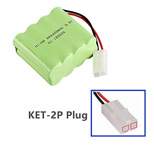 CBB 9.6V 2400mAh Ni-MH Battery Pack Rechargeable AA X Mode with Standard Tamiya Connector for HuanQi 781 728 RC 1:24 M1A2 Toy Ta