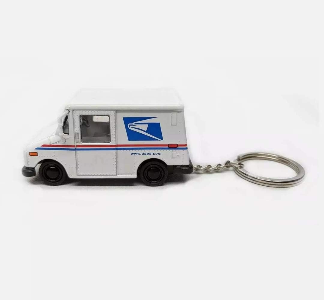 ??KiNSMART Die Cast 2.5 Inch United States Postal Service Truck USPS Grumman LLV 1:72 Scale 2.5in Key-Chain