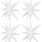 Toniful 4 Pcs 22Inch 4D Huge White Star Balloons Explosion Star Mylar Foil Balloons For Party Supplies Backdrop Christmas,Birthd