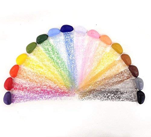Crayon Rocks, Crayons in a Rock Shape, 16 Count, Tripod Grip Made For Handwriting Development in Kids and Toddlers, Fun & Educat
