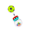 Sassy Spin Shine Rattle Toy - Developmental Plastic Rattle, 1 Count, Colors May Vary, Model 80016