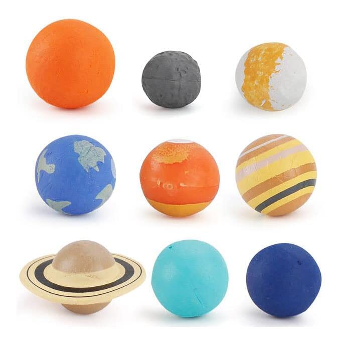 9 Piece Universe Planet Solar System Model Nine Planets Model Solar System Planet Figure Playsets Cake Topper Decoration Collect