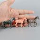 Ai-Fun 8Pcs Plastic Tiny Horses Figure Toy With 6 Corral Fence Kids Toddlers Animal Party Favors Educational Toy Playset